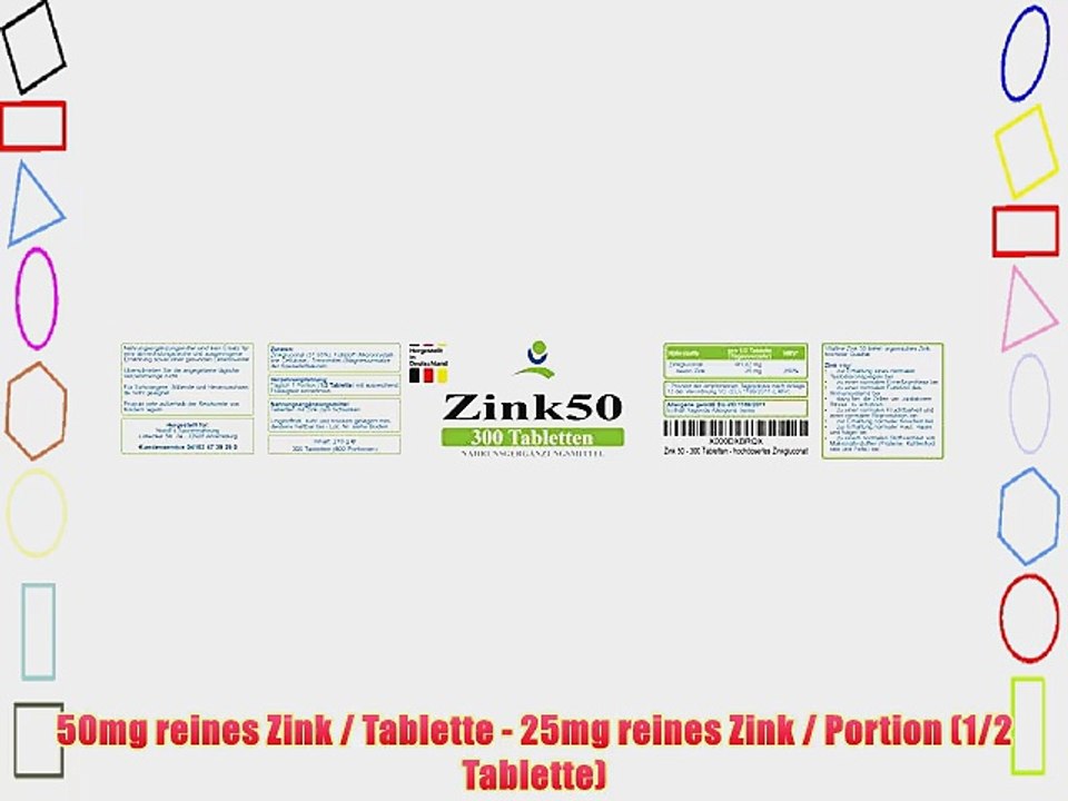 Zink 50 - 300 Tabletten - hochdosiertes Zinkgluconat