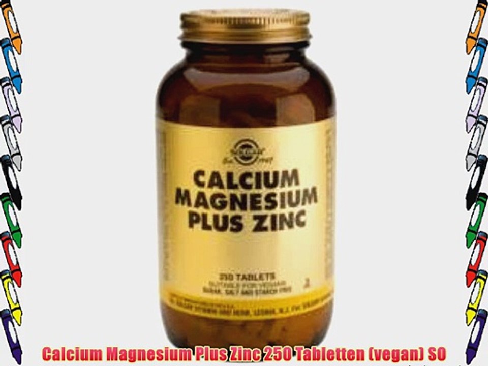 Calcium Magnesium Plus Zinc 250 Tabletten (vegan) SO