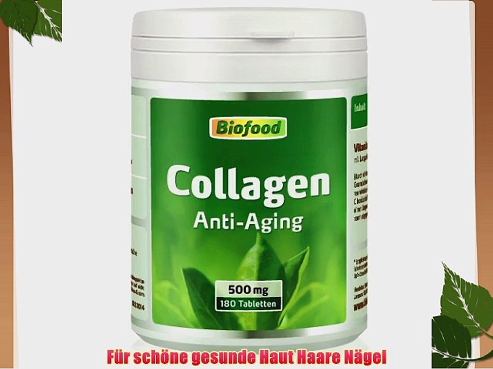 Biofood Collagen 500mg 100% Collagenhydrolysat Tabletten hochdosiert - Anti-Aging-Formel