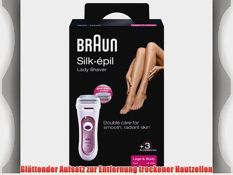 Braun Silk-?pil LS 5360 Lady Shaver elektrischer Rasierer f?r Frauen mit 3 Aufs?tzen