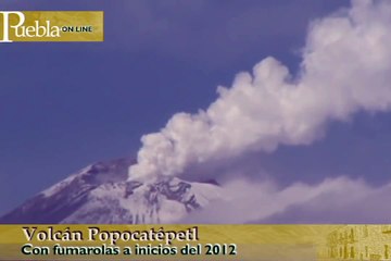 Fumarolas del Popocatépetl a inicio del 2012