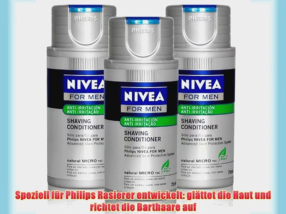 3x Philips HS 800/04 Rasier-Emulsion NIVEA for Men