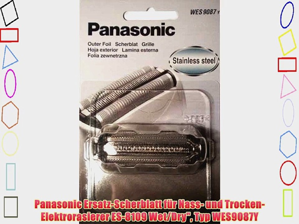 Panasonic Ersatz-Scherblatt f?r Nass- und Trocken-Elektrorasierer ES-8109 Wet/Dry Typ WES9087Y