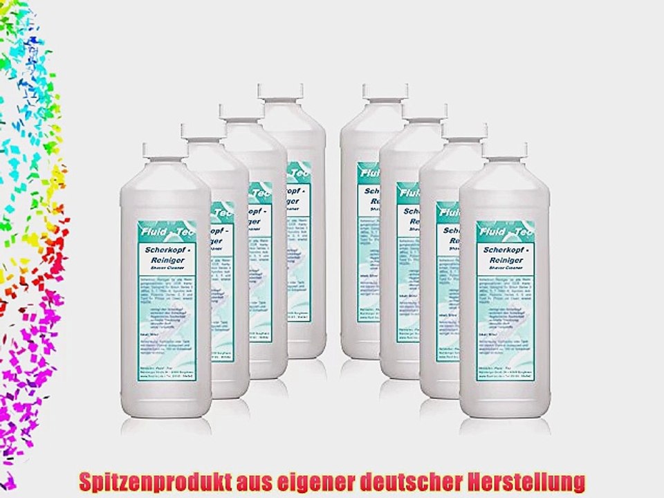 8 x 500ml/4 Liter Fluid-Tec Scherkopfreiniger Nachf?llfl?ssigkeit f?r Reinigungsstationen u.