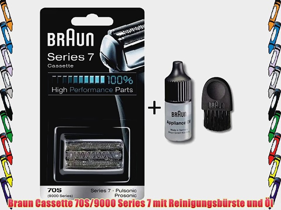 Braun Cassette 70S/9000 Series 7 mit Reinigungsb?rste und ?l