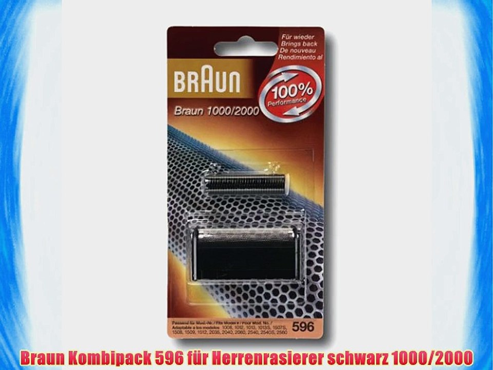 Braun Kombipack 596 f?r Herrenrasierer schwarz 1000/2000
