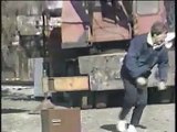 Classic Dave - crushing stuff with a 3000 pound block, 11/17/89