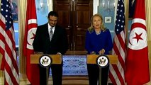 Secretary Clinton Delivers Remarks With Tunisian Foreign Minister Abdessalem