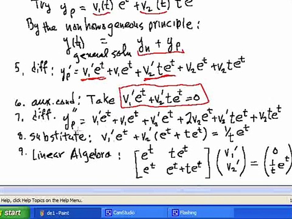 Solving a Second Order Linear Differential Equation