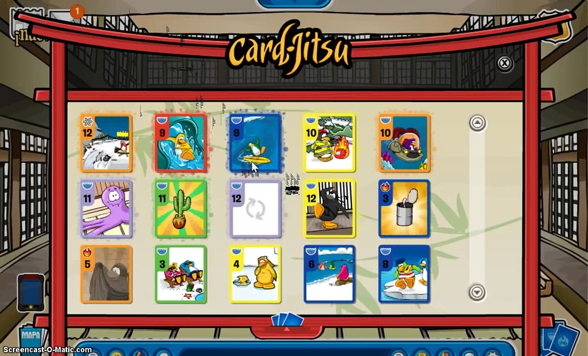 Club penguin Truco como tener todas las cartas del card jitsu