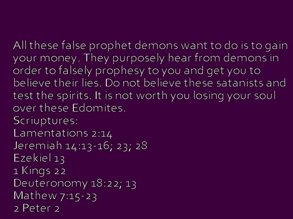 Beware of False Prophet Demons