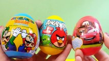 Unwrap Disney Pixar Cars Angry Birds Mario Bros Surprise egg by MsDisneyReviews