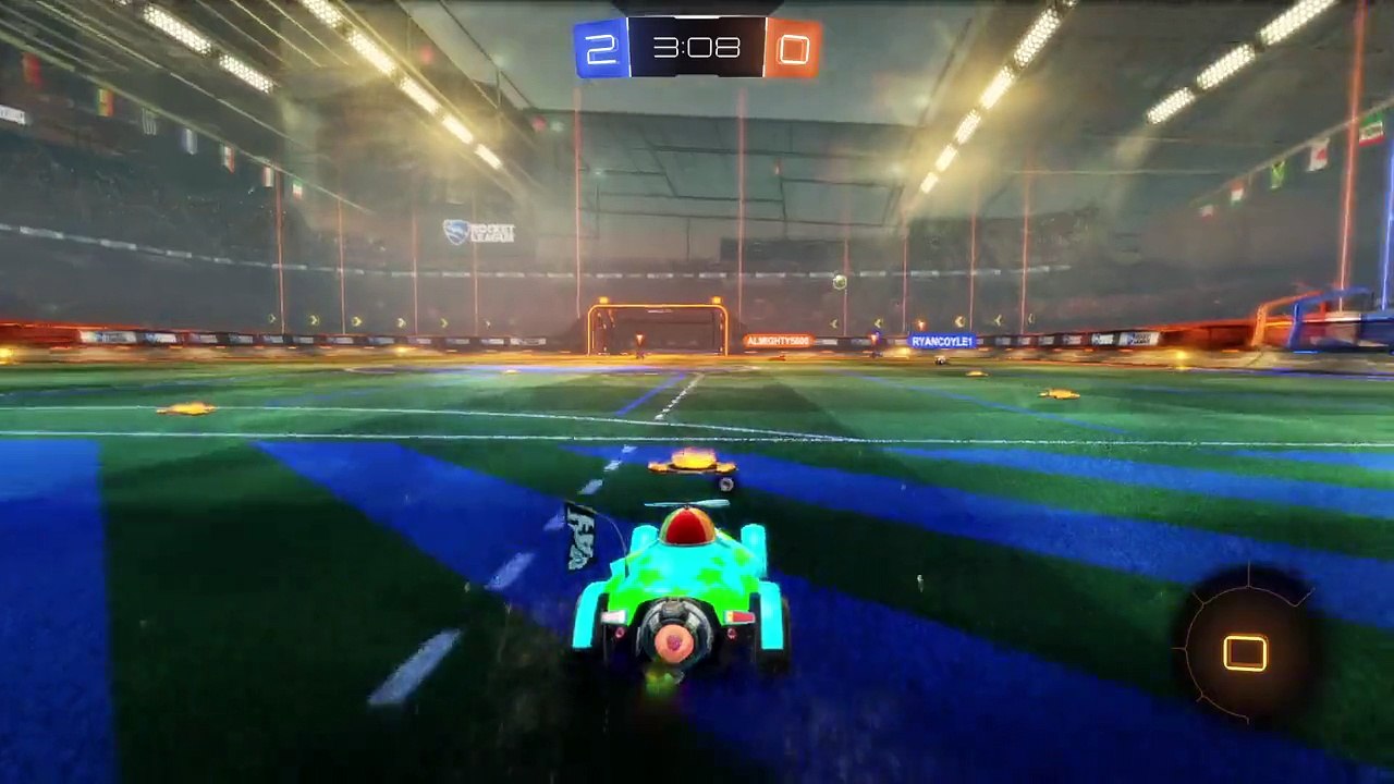 Rocket League acrobatic rocket powered goal