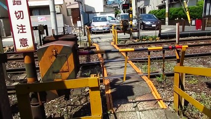 踏切 嵐電 Railroad crossing in Japan - keifuku Line