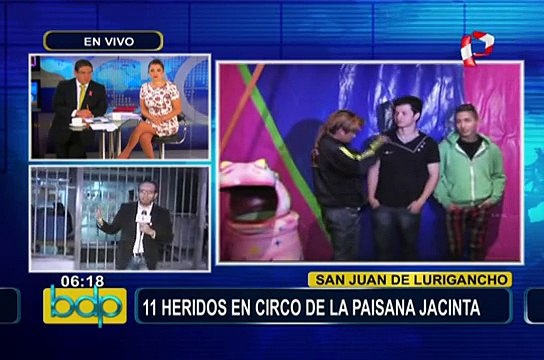 Atentan contra circo de 'Paisana Jacinta' en SJL: actor 'Yuca' entre los heridos