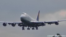 Boeing 747-400 Lufthansa Landing in Frankfurt Airport. Flight LH471 reg. D-ABVZ. Plane Spotting