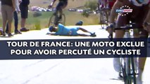 Tour de France: Une moto exclue pour avoir percuté un cycliste