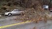 Retaining Wall Collapses, Crushes Car