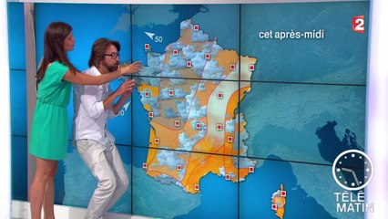 Alex Jaffray s'invite sur la météo de Tania Young - 2015/07/24