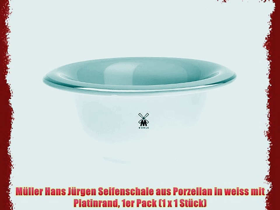 M?ller Hans J?rgen Seifenschale aus Porzellan in weiss mit Platinrand 1er Pack (1 x 1 St?ck)