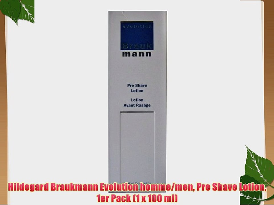 Hildegard Braukmann Evolution homme/men Pre Shave Lotion 1er Pack (1 x 100 ml)