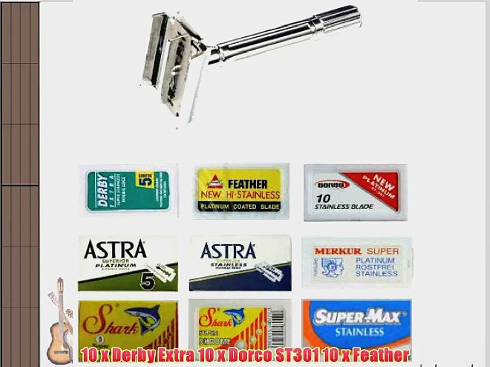 Shaving Factory Derby-Astra-Dorco-Shark-Feather-Merkur-Supermax Doppelklingen Sicherheitsrasierklingen