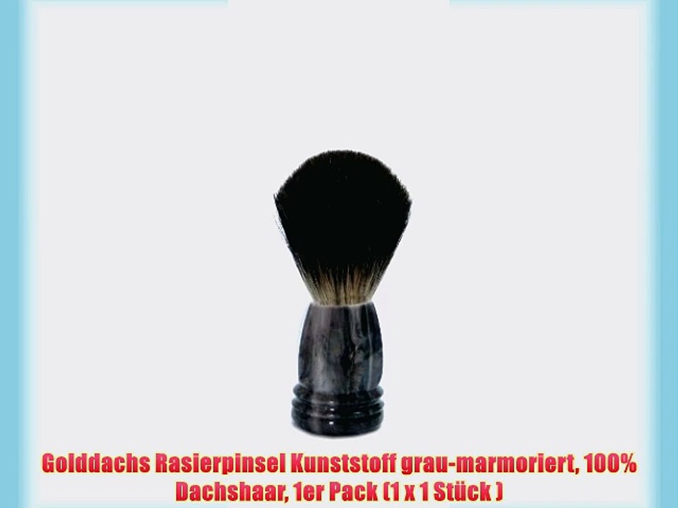 Golddachs Rasierpinsel Kunststoff grau-marmoriert 100% Dachshaar 1er Pack (1 x 1 St?ck )