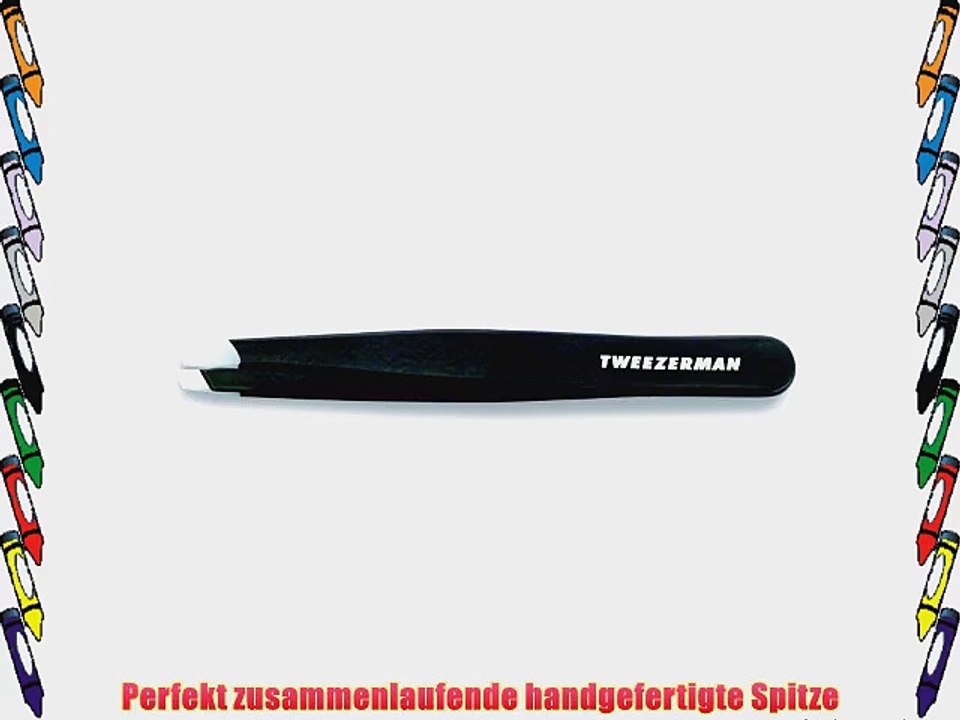 Tweezerman Schr?ge Slant Pinzette schwarz