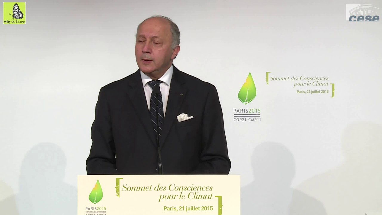 Intervention de Laurent Fabius, Ministre des Affaires Etrangères et du Développement International