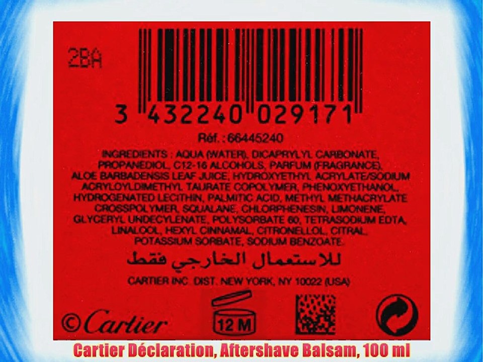 Cartier D?claration Aftershave Balsam 100 ml