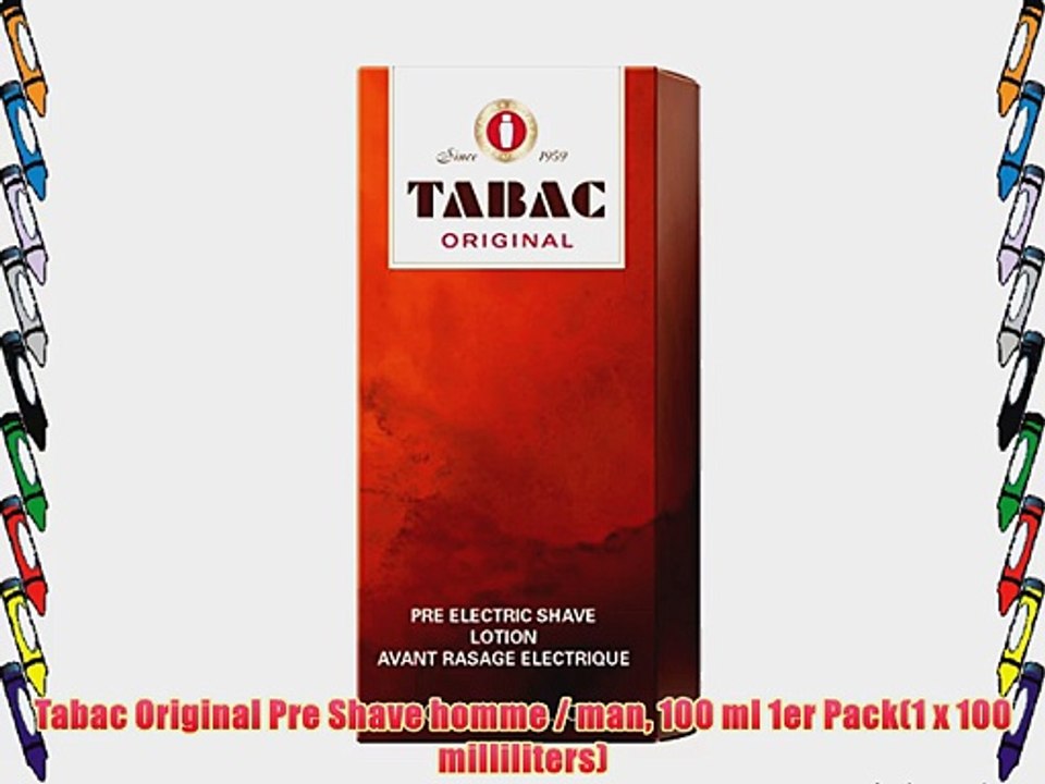 Tabac Original Pre Shave homme / man 100 ml 1er Pack(1 x 100 milliliters)