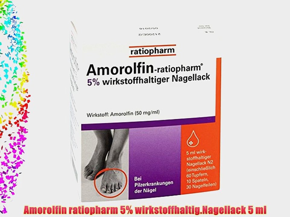 Amorolfin ratiopharm 5% wirkstoffhaltig.Nagellack 5 ml