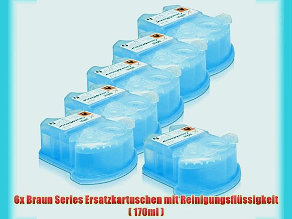 6x Braun Series Ersatzkartuschen mit Reinigungsfl?ssigkeit ( 170ml )