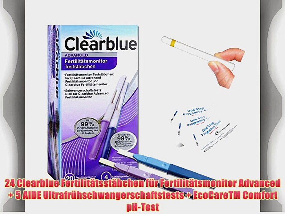 24 Clearblue Fertilit?tsst?bchen f?r Fertilit?tsmonitor Advanced   5 AIDE Ultrafr?hschwangerschaftstests