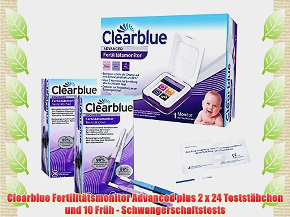 Clearblue Fertilit?tsmonitor Advanced plus 2 x 24 Testst?bchen und 10 Fr?h - Schwangerschaftstests