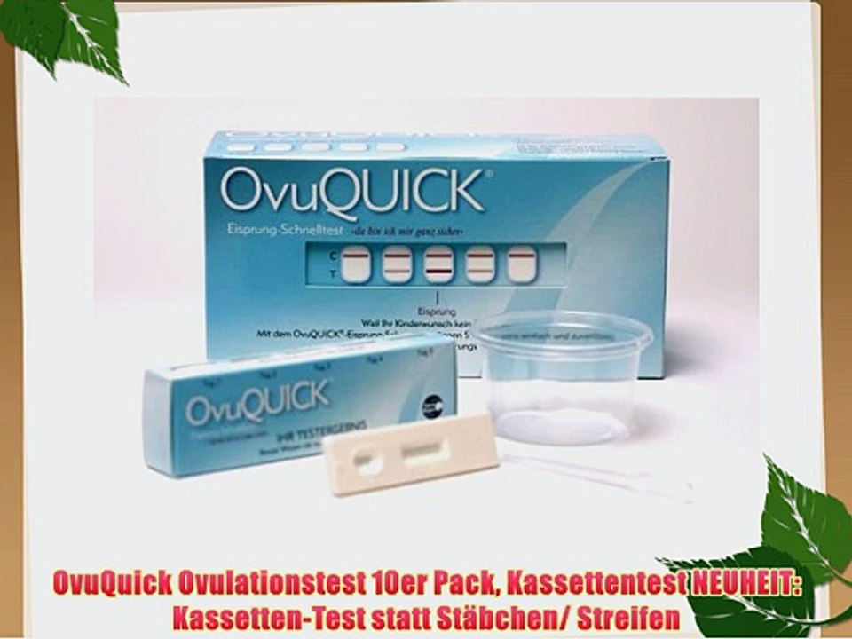 OvuQuick Ovulationstest 10er Pack Kassettentest NEUHEIT: Kassetten-Test statt St?bchen/ Streifen