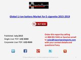 Global Li-ion battery Market for E-cigarette 2015-2019