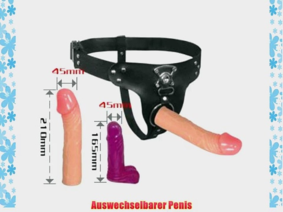 Umschnall-Dildo mit 2 Dildo?s 1x natur 165 cm ? 45 cm und 1x 24 cm ?45 cm lila