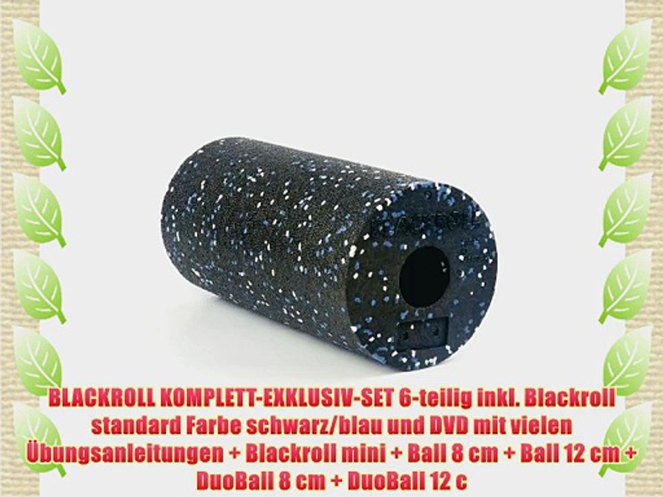 BLACKROLL KOMPLETT-EXKLUSIV-SET 6-teilig inkl. Blackroll standard Farbe schwarz/blau und DVD