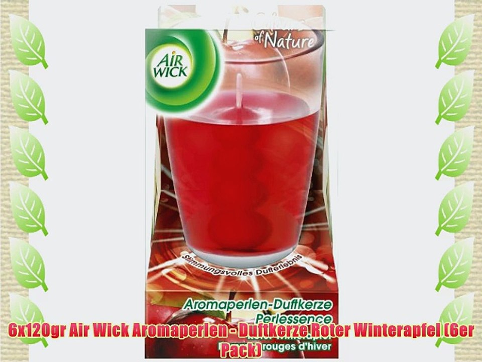 6x120gr Air Wick Aromaperlen - Duftkerze Roter Winterapfel (6er Pack)