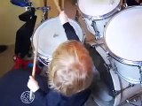 2 Year Old Plays the Drums