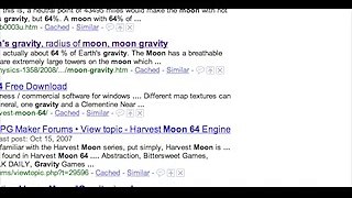 Moons gravity 1/6th or 64% of earths (read descripion for clear text)