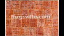 Overdyed Rugs: Antique Overdyed vintage patchwork Area Rugs
