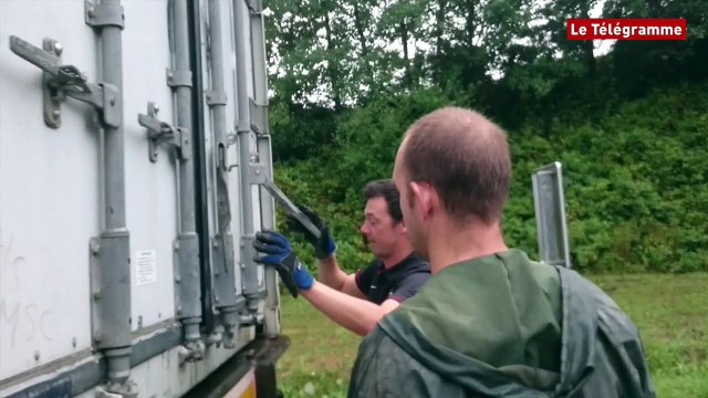 RN 165. Barrage filtrant mouvant de Châteaulin à Quimper (Troyalac'h)