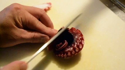 蛸の薄造り　　京の料理人が30秒で極意を伝授