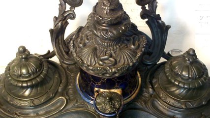 Démonstration d'un encrier a pompe napoléon III 1880