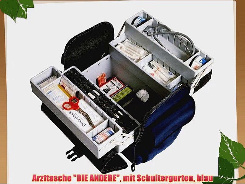 Arzttasche DIE ANDERE mit Schultergurten blau