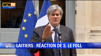 Accord sur le prix du lait: "Un point d'étape aura lieu en septembre", annonce Le Foll
