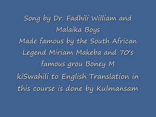 5. Swahili - Learning through songs - Malaika Song