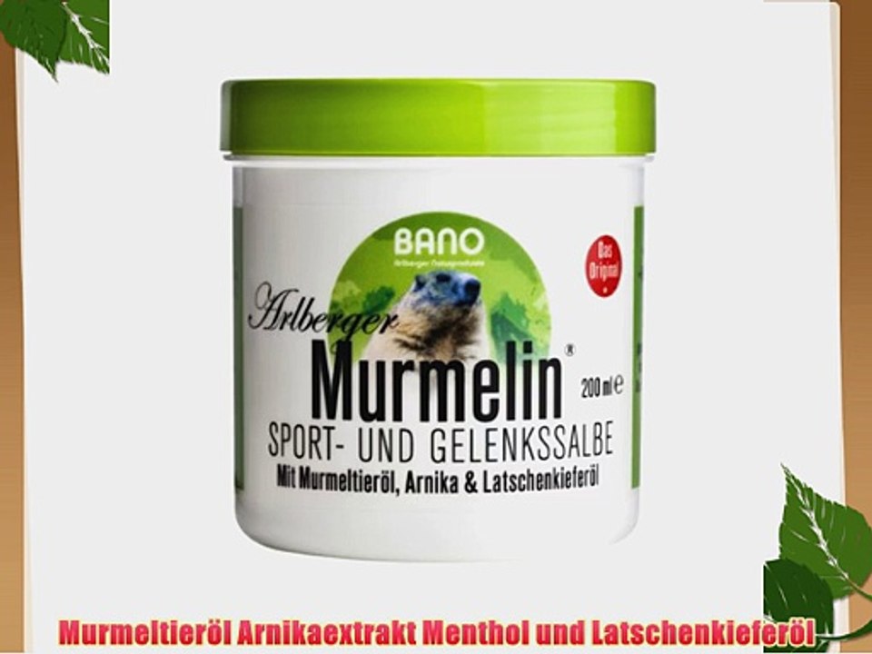 BANO Arlberger Murmelin Sport- und Gelenkssalbe 200ml - Murmeltiersalbe